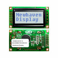Newhaven Display Intl - NHD-0208BZ-FSW-GBW-3V3 - LCD MOD CHAR 2X8 TRANSF