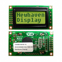 Newhaven Display Intl - NHD-0208BZ-RN-YBW-3V - LCD MOD CHAR 2X8 REFL