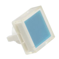 NKK Switches - AT487JG - CAP PUSHBUTTON SQUARE CLEAR/BLUE