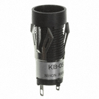NKK Switches - KB05KW01 - SW PB RND BLACK SNAP IN SLD MNT