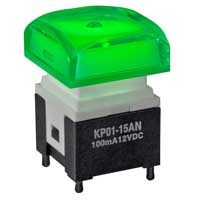 NKK Switches - KP0115ANBKG036CF-3TJB - SWITCH PUSH SPST-NO 0.1A 12V