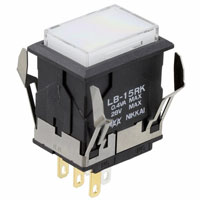 NKK Switches - LB15RKG01-5C05-JB - SWITCH PUSHBUTTON SPDT 0.4VA 28V
