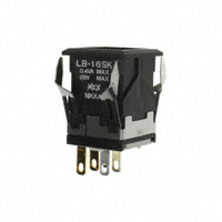 NKK Switches - LB16SKG01 - SWITCH PUSH SPDT 0.4VA 28V