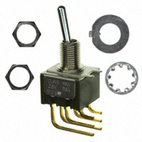 NKK Switches - M2022SS1G45 - SWITCH TOGGLE DPDT 0.4VA 28V