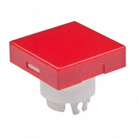 NKK Switches - AT3001CB - CAP PUSHBUTTON SQUARE RED/WHITE