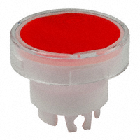 NKK Switches - AT3005JC - CAP PUSHBUTTON ROUND CLEAR/RED