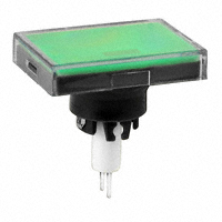 NKK Switches - AT3012F12JF - CAP PUSHBUTTON RECT CLEAR/GREEN