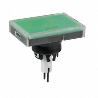 NKK Switches - AT3012F24JF - CAP PUSHBUTTON RECT CLEAR/GREEN