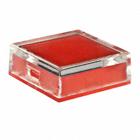 NKK Switches - AT3076JC - CAP PUSHBUTTON SQUARE CLEAR/RED