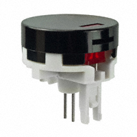 NKK Switches - AT4016CA - CAP PUSHBUTTON ROUND BLK/RED LED
