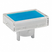 NKK Switches - AT4022JG - CAP PUSHBUTTON RECT CLEAR/BLUE