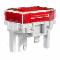 NKK Switches - AT4027JC - CAP PUSHBUTTON RECT CLEAR/RED