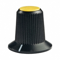 NKK Switches - AT4103E - SW CAP SMALL ROTARY KNOB YELLOW