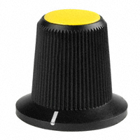 NKK Switches - AT4104E - SW CAP LARGE ROTARY KNOB YELLOW