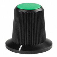 NKK Switches - AT4104F - SW CAP LARGE ROTARY KNOB GREEN