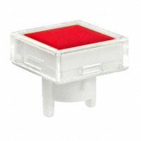 NKK Switches - AT4158JC - CAP PUSHBUTTON SQUARE CLEAR/RED