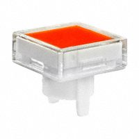 NKK Switches - AT4158JD - CAP PUSHBUTTON SQUARE CLR/AMBER