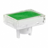 NKK Switches - AT4159JF - CAP PUSHBUTTON RECT CLEAR/GREEN