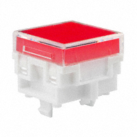 NKK Switches - AT4162JC - CAP PUSHBUTTON SQUARE CLEAR/RED