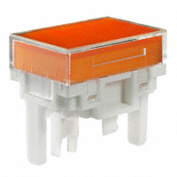 NKK Switches - AT4163JD - CAP PUSHBUTTON RECT CLEAR/AMBER