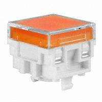 NKK Switches - AT4176JD - CAP PUSHBUTTON SQUARE CLR/AMBER