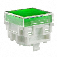 NKK Switches - AT4176JF - CAP PUSHBUTTON SQUARE CLEAR/GRN