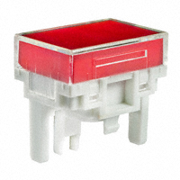 NKK Switches - AT4177JC - CAP PUSHBUTTON RECT CLEAR/RED