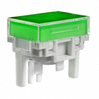 NKK Switches - AT4177JF - CAP PUSHBUTTON RECT CLEAR/GREEN