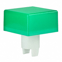 NKK Switches - AT419F - CAP PUSHBUTTON SQUARE GREEN