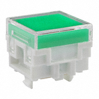 NKK Switches - AT477JF - CAP PUSHBUTTON SQUARE CLEAR/GRN
