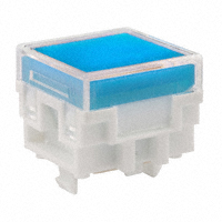 NKK Switches - AT477JG - CAP PUSHBUTTON SQUARE CLEAR/BLUE