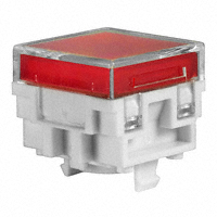 NKK Switches - AT478JC - CAP PUSHBUTTON SQUARE CLEAR/RED