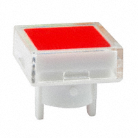 NKK Switches - AT487JC - CAP PUSHBUTTON SQUARE CLEAR/RED