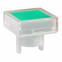 NKK Switches - AT487JF - CAP PUSHBUTTON SQUARE CLEAR/GRN