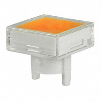 NKK Switches - AT489JD - CAP PUSHBUTTON SQUARE CLR/AMBER