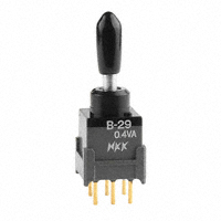 NKK Switches - B29AP-GA - SWITCH TOGGLE DPDT 0.4VA 28V