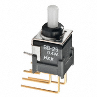NKK Switches - BB25AV - SWITCH PUSH DPDT 0.4VA 28V