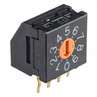 NKK Switches - FR01FR10H-06XL - SWITCH ROTARY DIP BCD 100MA 5V
