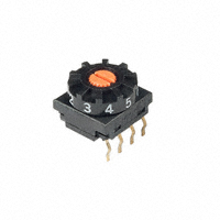 NKK Switches - FR01SR10P-W-S - SWITCH ROTARY DIP BCD 100MA 5V