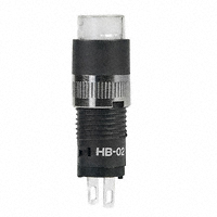 NKK Switches - HB02KW01-6F-JB - SW IND PB RND GREEN LED DIFF CLR