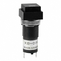 NKK Switches - KB01KW01-01-AB - SW IND PB SQ BLACK SLD NEON CAP