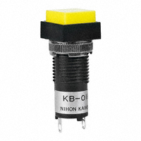 NKK Switches - KB01KW01-05-EB - SW PB ILLUM SQ YLW/WHT SLD MNT