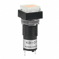 NKK Switches - KB01KW01-5D05-JD - SW IND PB SQ SLD AMBER 5V