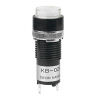 NKK Switches - KB02KW01-6B-JB - SW IND PB RND WHTE LED WHITE CAP