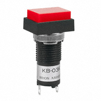 NKK Switches - KB03KW01-12-CC - SWITCH IND PB RECT RED 12V LAMP