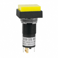 NKK Switches - KB15RKG01-05-EB - SWITCH PUSH SPDT 0.4VA 28V
