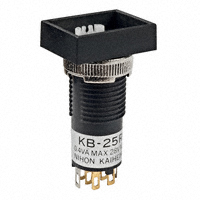 NKK Switches - KB25RKG01-5D-JD - SWITCH PUSH DPDT 0.4VA 28V