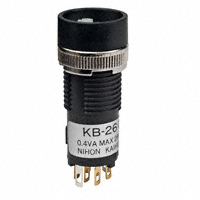 NKK Switches - KB26CKG01 - SWITCH PUSH DPDT 0.4VA 28V