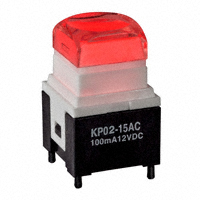 NKK Switches - KP0215ACAKG036CF-1SJB - SWITCH PUSH SPST-NO 0.1A 12V
