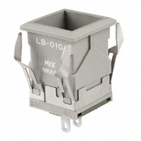 NKK Switches - LB01GW01 - INDICATOR PB SQ GRAY SLV SLD LUG